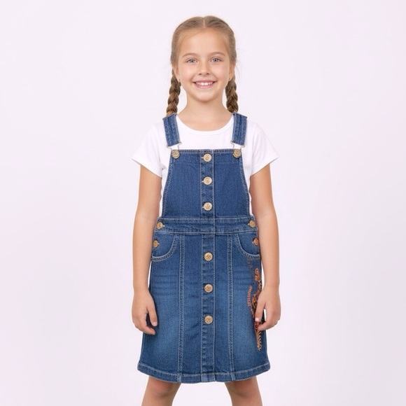 Apple Bottoms Other - APPLE BOTTOMS VINTAGE Y2K Girls Jean denim dress